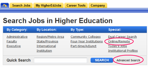 higher education jobs
