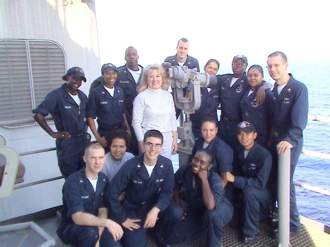 Linda Beckham, crew of the USS Pearl Harbor