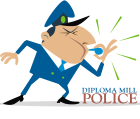 Diploma mill police logo