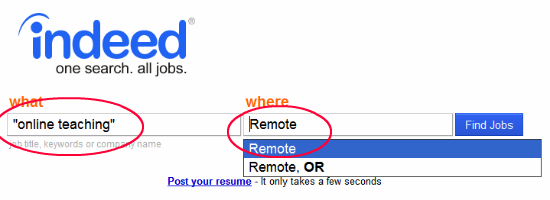 Indeed Online Teaching Job Openings Search
