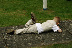 Little boy throwing a tantrum