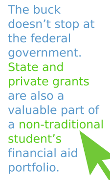 State and private grants for adult students are great options