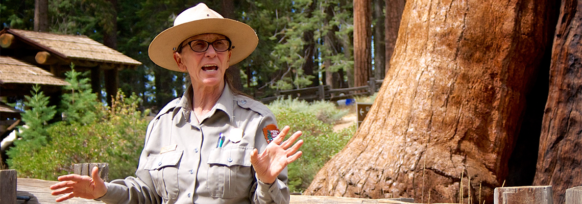 Park Ranger gives a talk