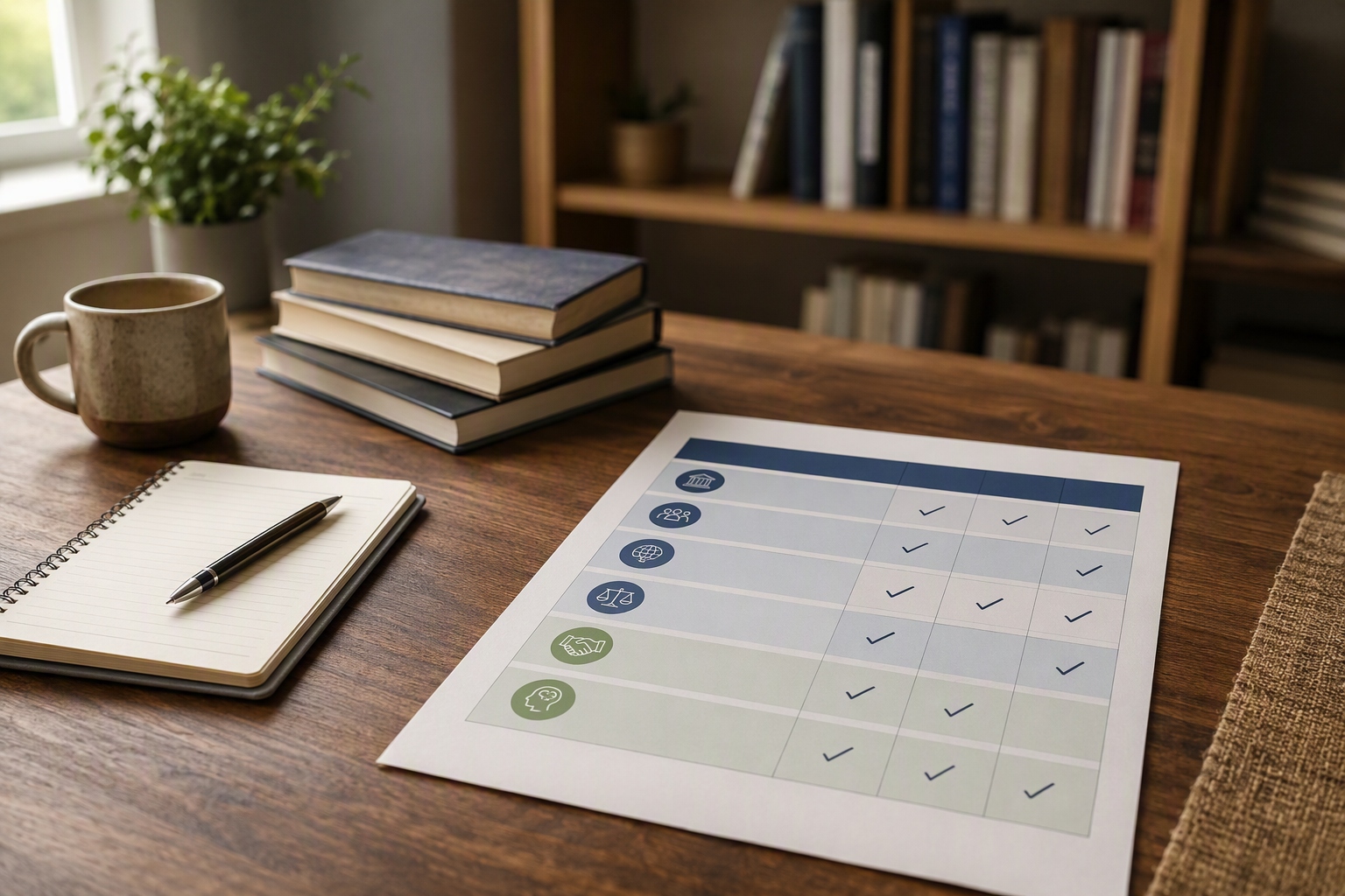 Curriculum checklist graphic for online political science bachelor's degree audit