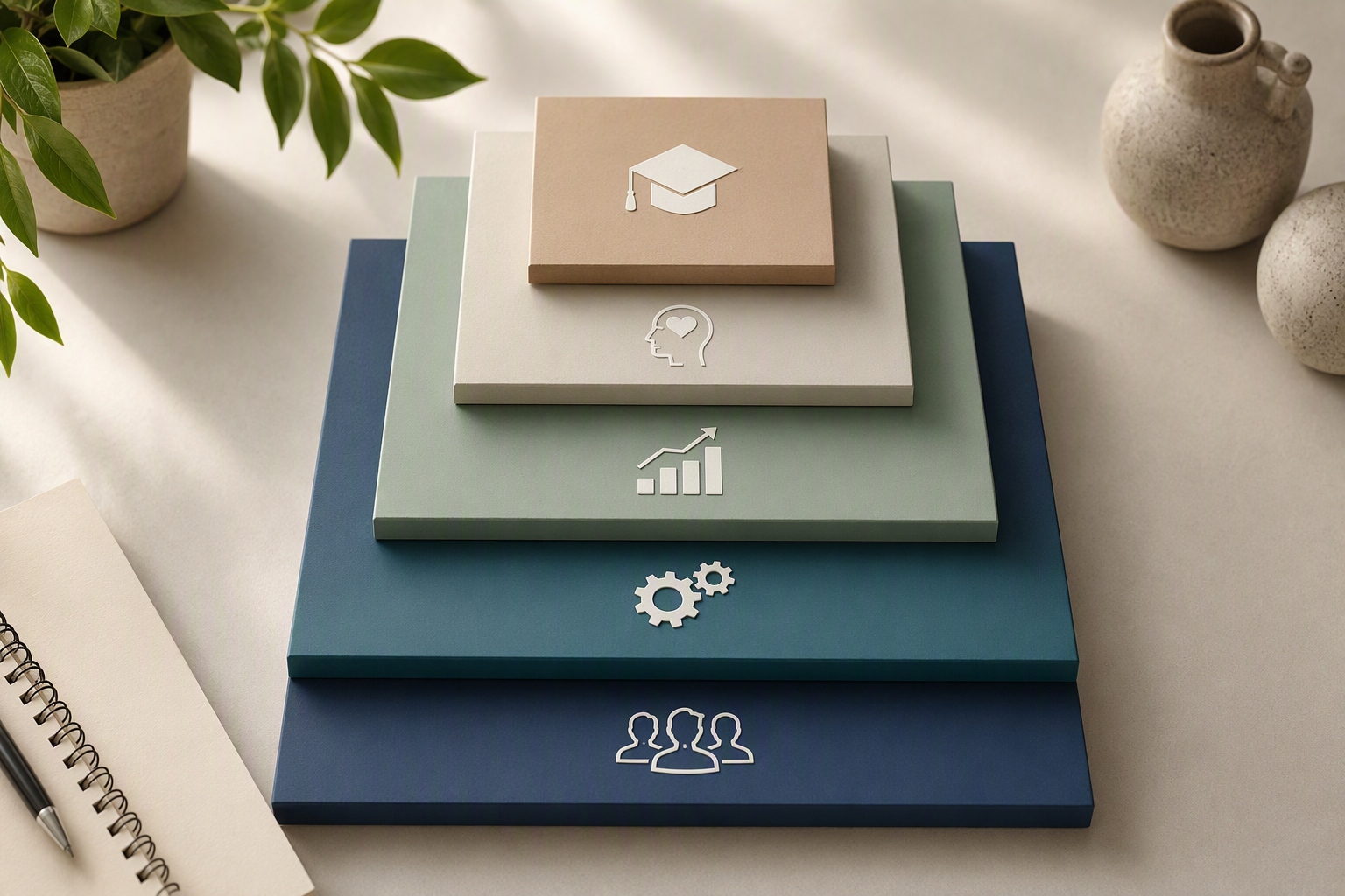 Diagram displaying the curriculum layers for online adult gerontology doctorate programs