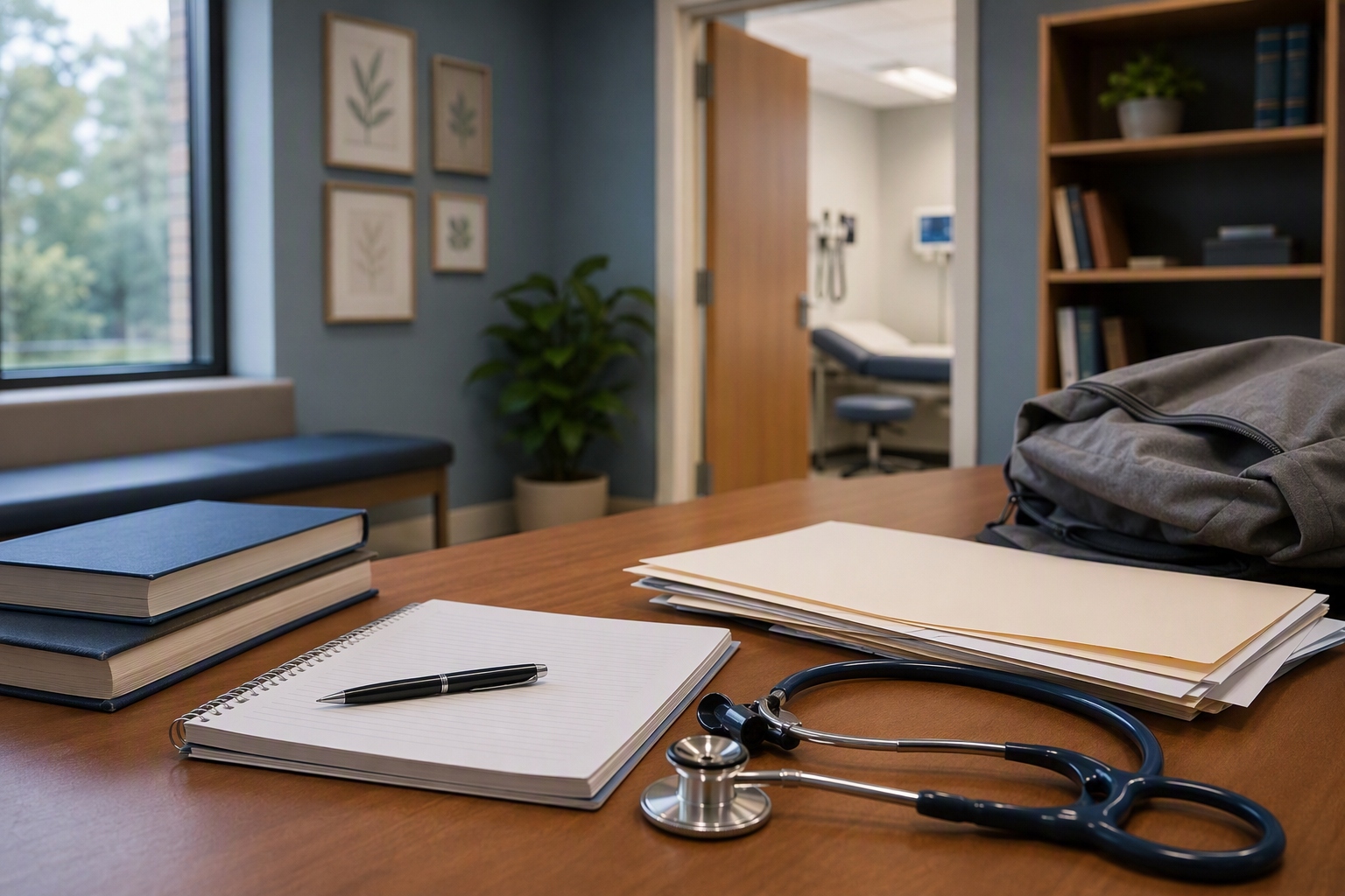 Nurse practitioner student reviewing clinical placement options and scheduling for adult-gerontology program