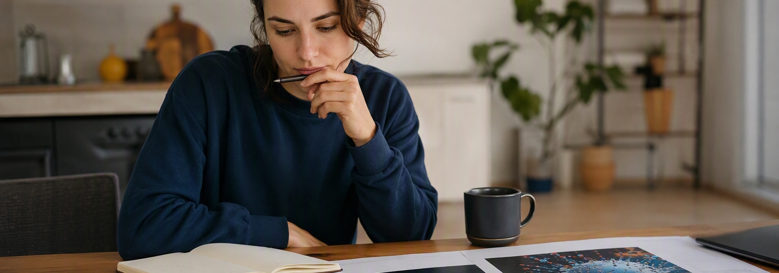 Two adults discussing educational options in a modern study environment for online degrees