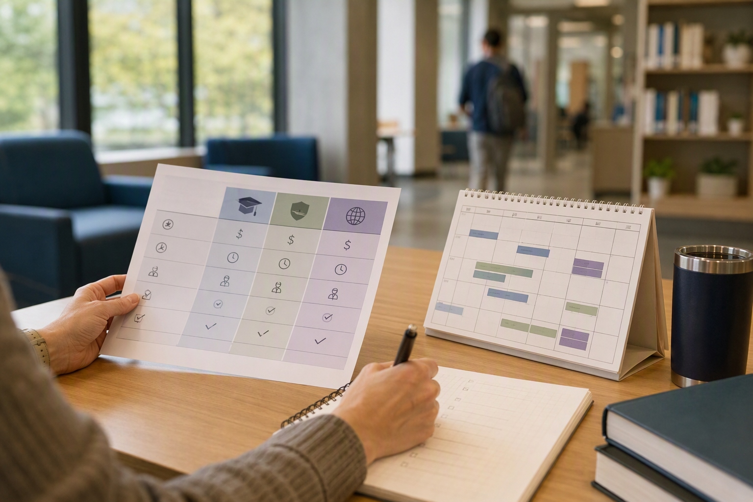 Course-load calendar for online artificial intelligence master's programs comparison