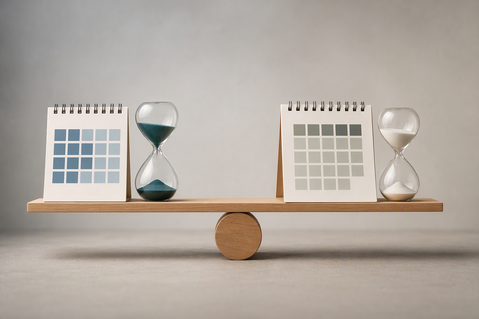 Comparison graphic of accelerated-term versus traditional-term schedules for an online business analytics master's program