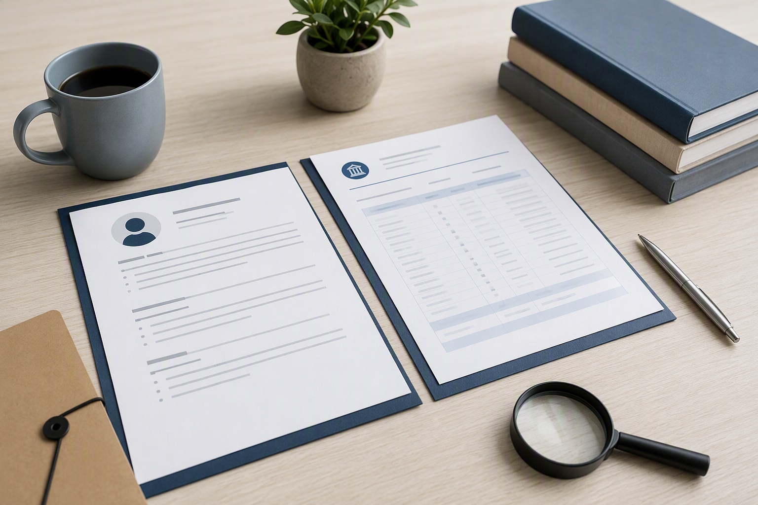 Sample résumé and transcript illustrating qualifications for online business management degree acceptance