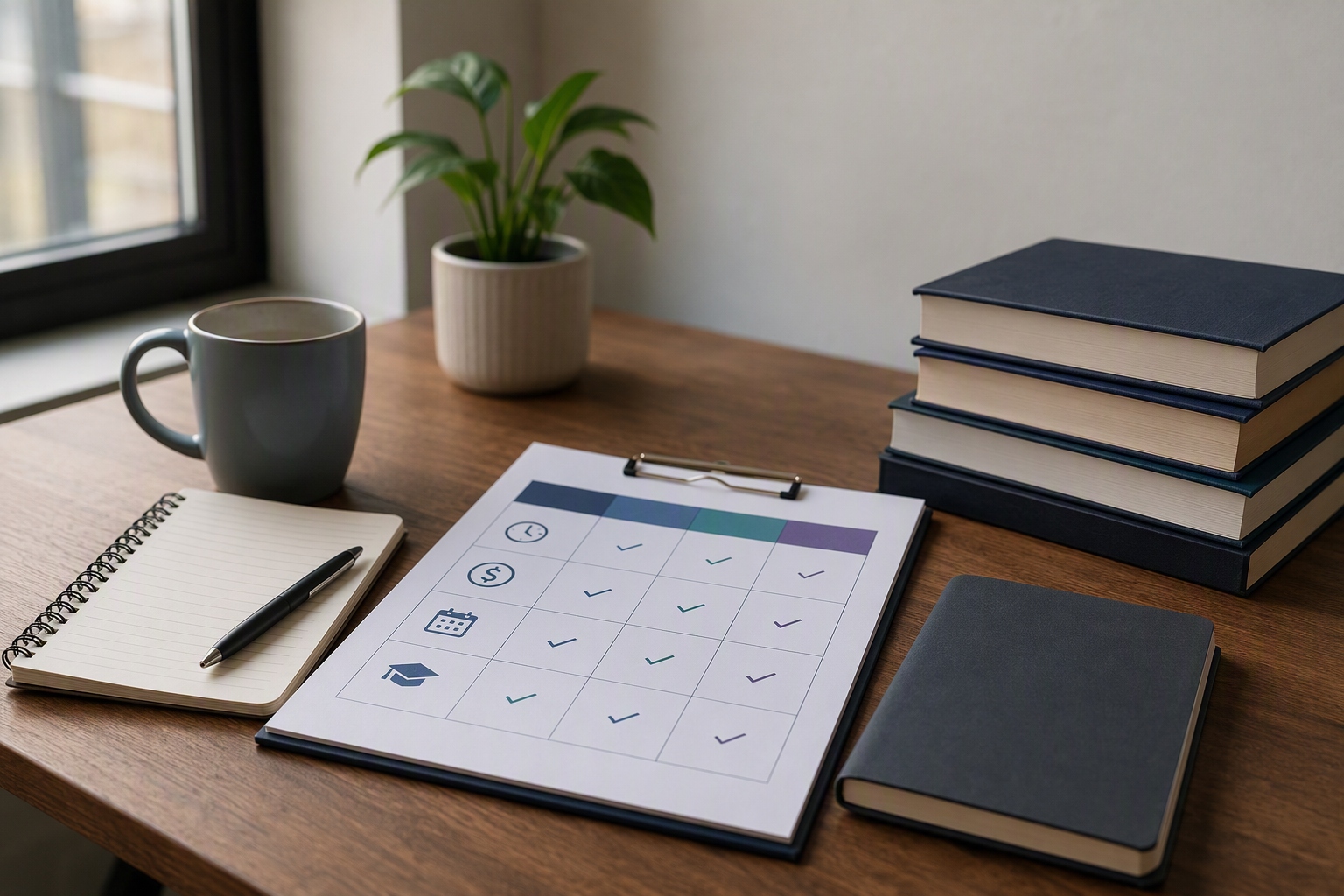 Checklist displaying credits, fees, and completion times for online forensic psychology master's programs