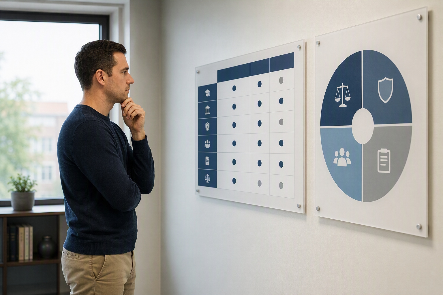 Curriculum comparison chart for online law enforcement bachelor's degree programs