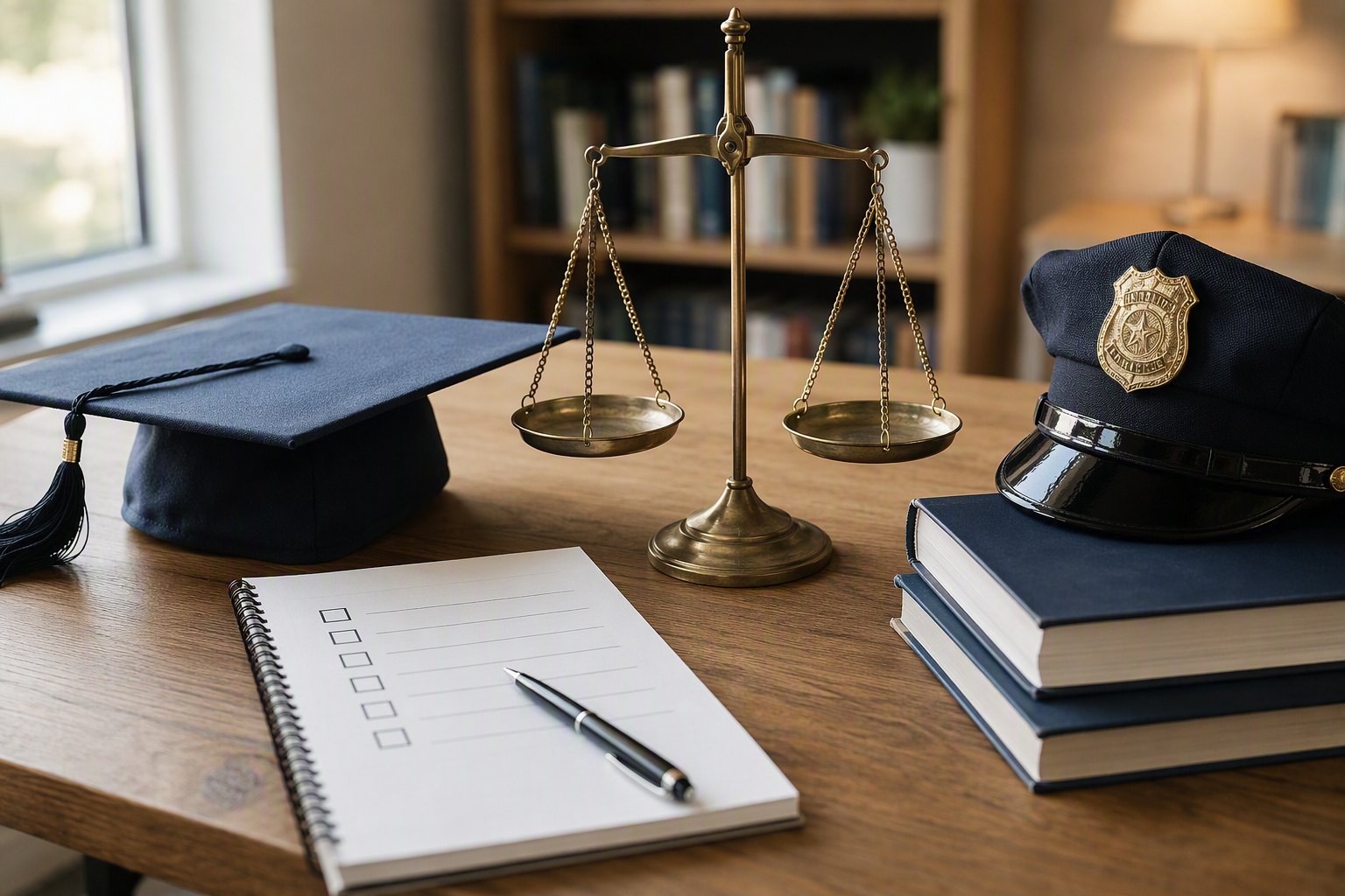Checklist comparing courses in online law enforcement and criminal justice bachelor's programs