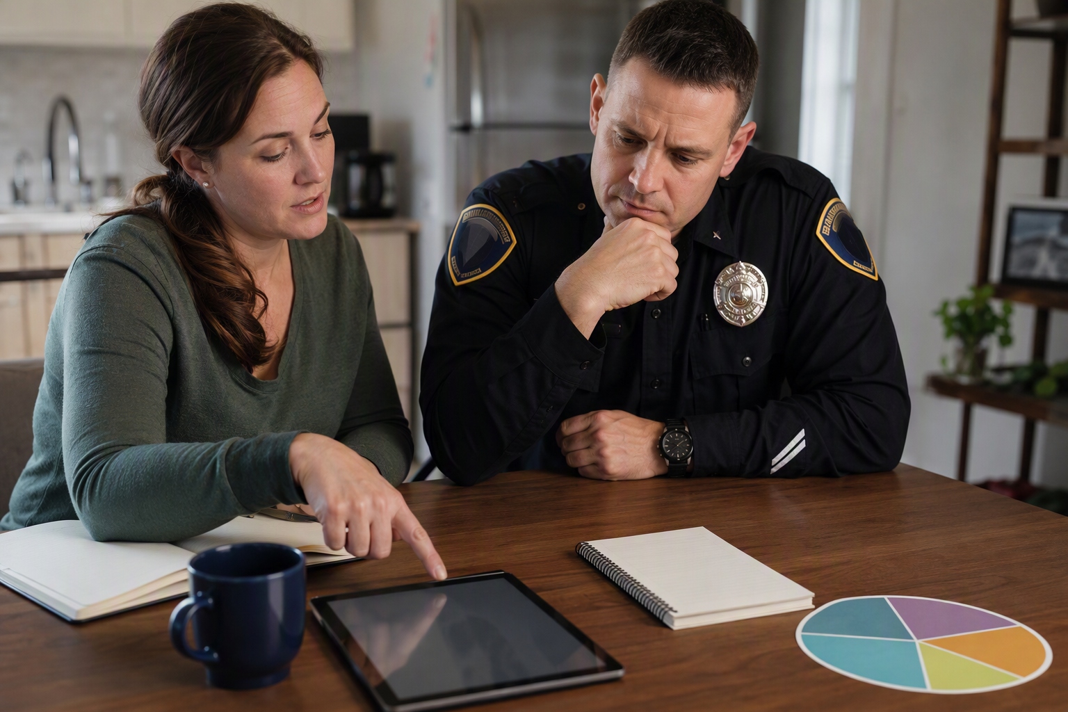 Sample study-week schedule for an online master's in law enforcement program