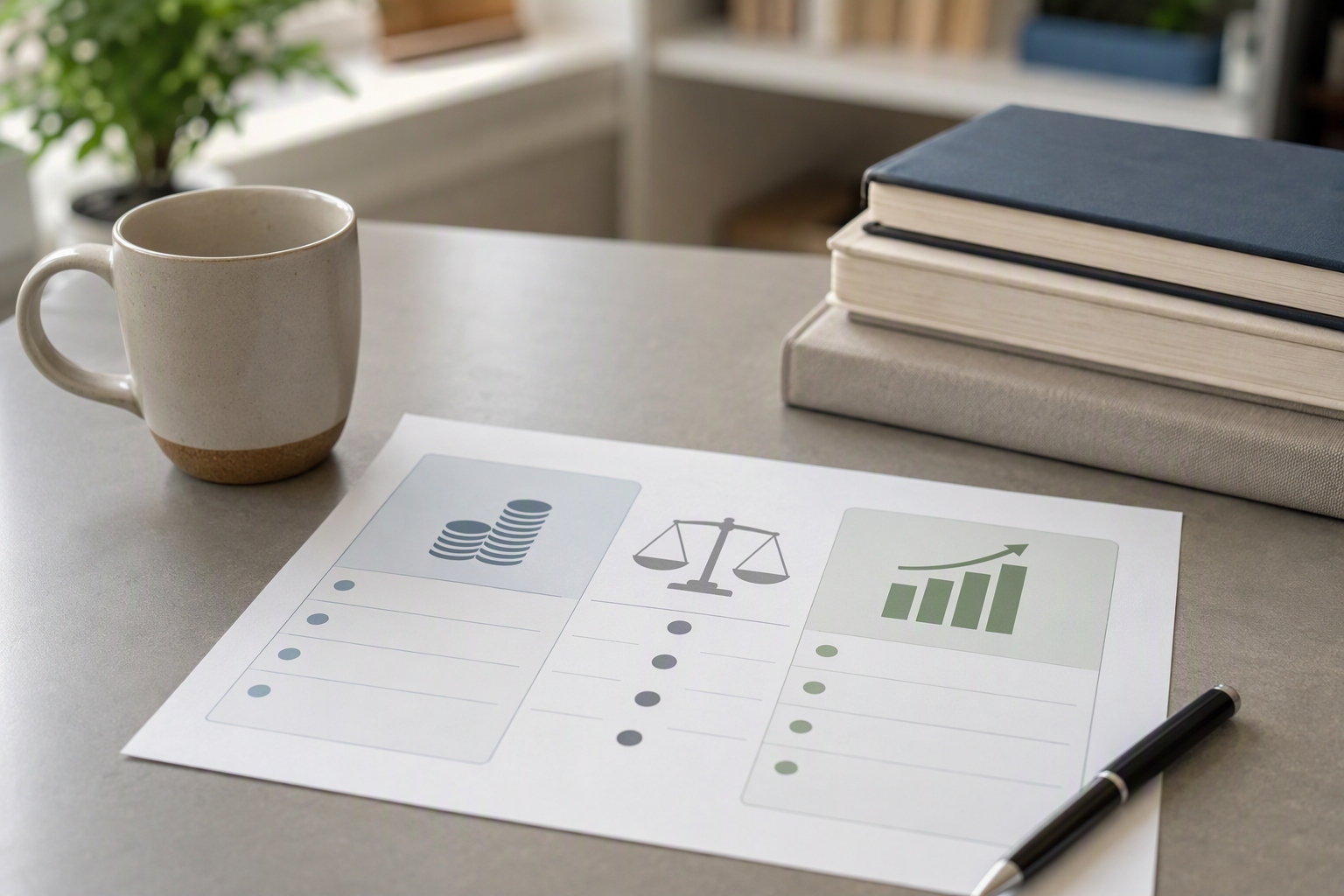 Cost-versus-promotion worksheet for evaluating online master's in marketing career paths