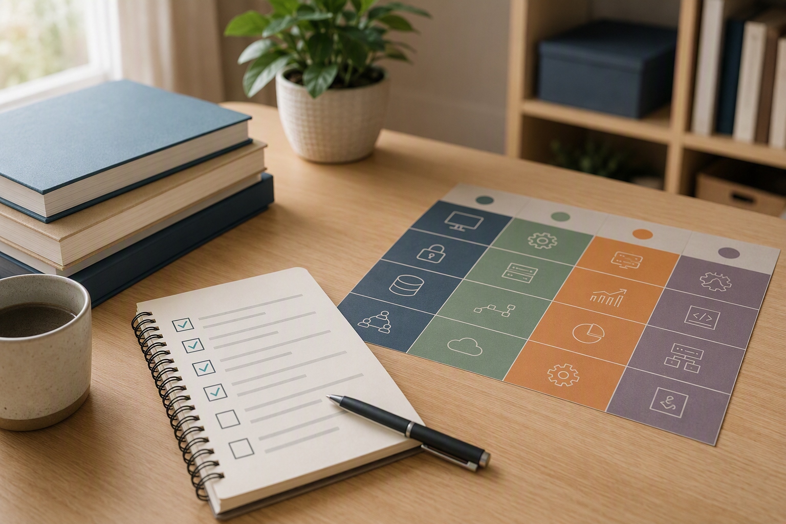 Curriculum checklist graphic for online computer information systems bachelor's degree careers