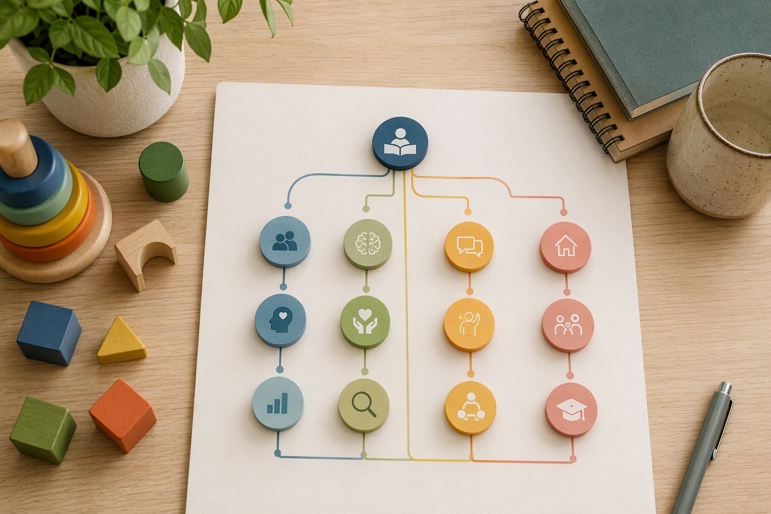 Course map comparing early childhood education master's and child development master's programs