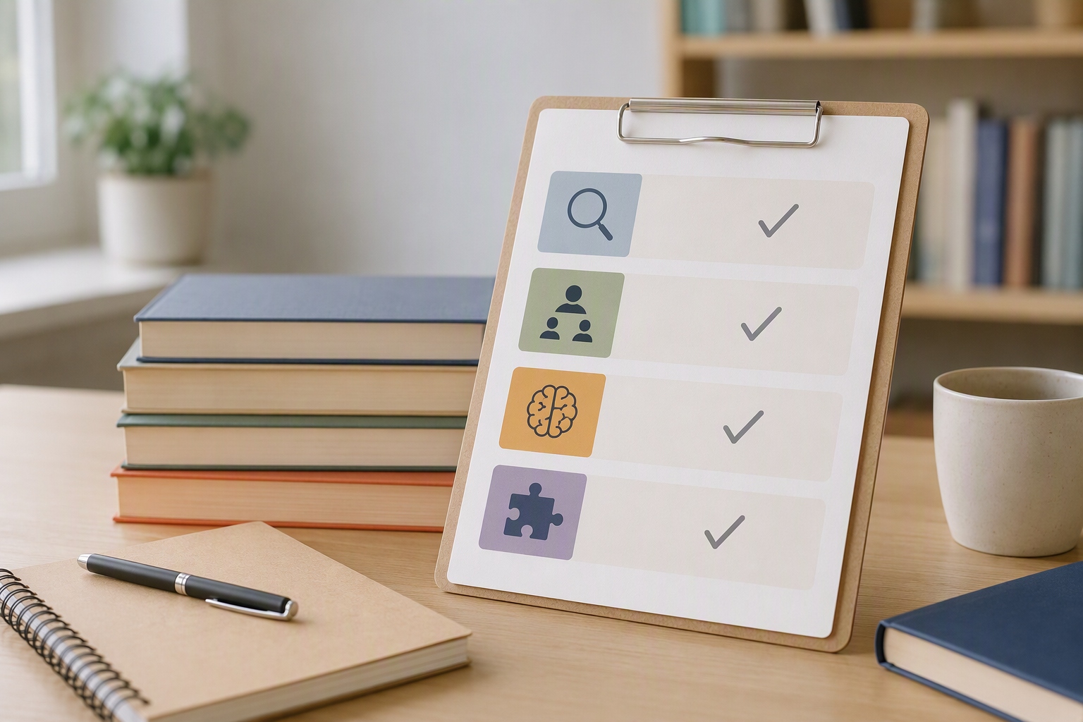 Curriculum checklist for gifted education master's requirements including assessment and tailored instruction