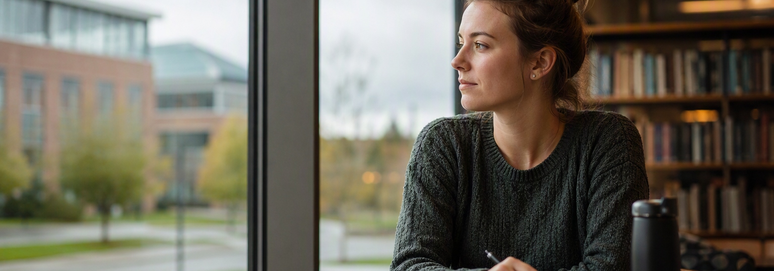 Mid-shot of a professional discussing public health data in a modern office setting