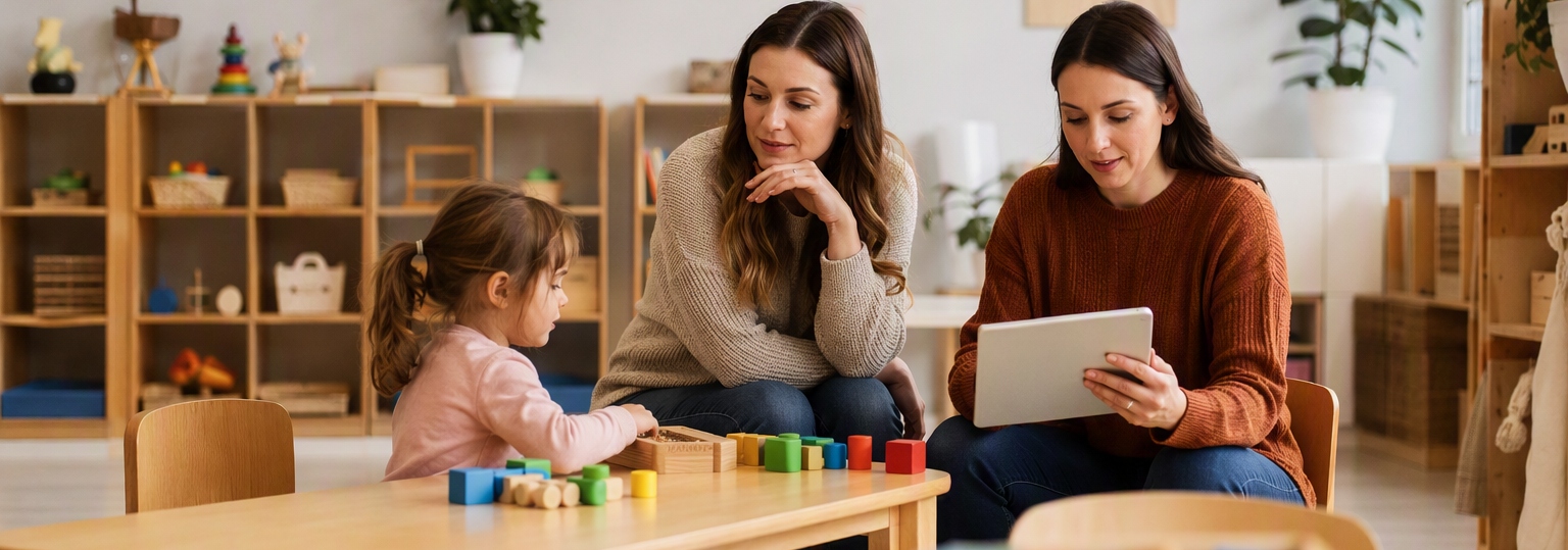 Adult learner contemplating career options in a cozy study space for early childhood education