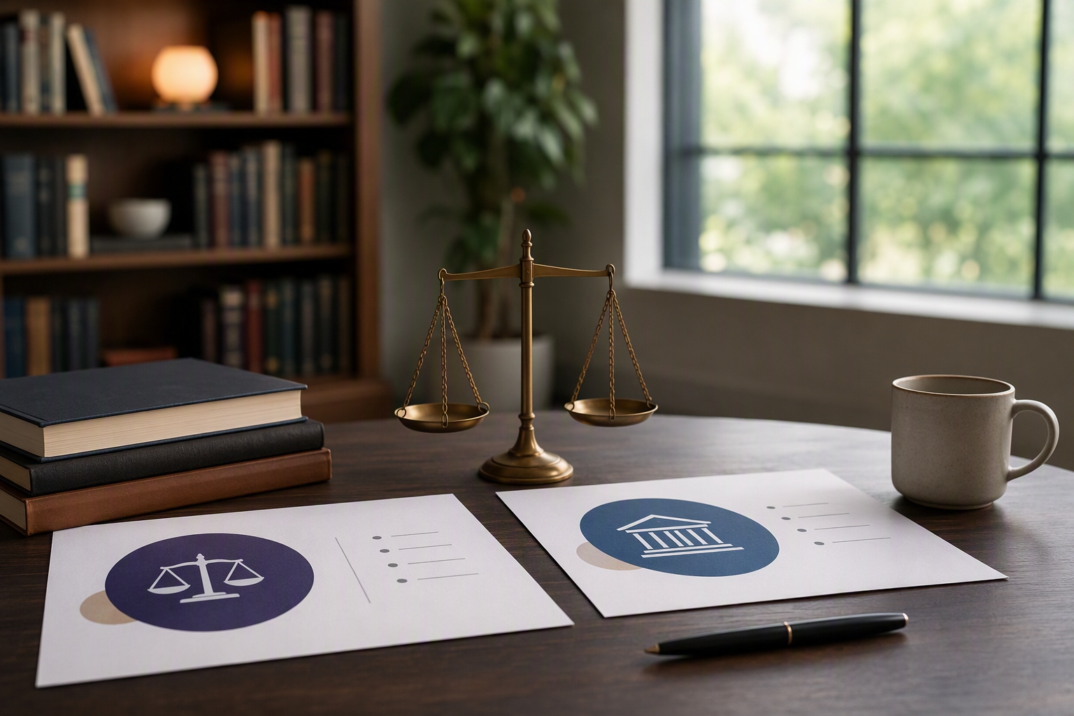 Comparison graphic illustrating differences between MLS and LL.M. degrees in legal careers