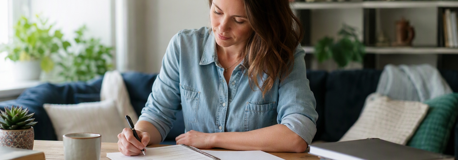 Adult student discussing coursework with a mentor in an educational setting